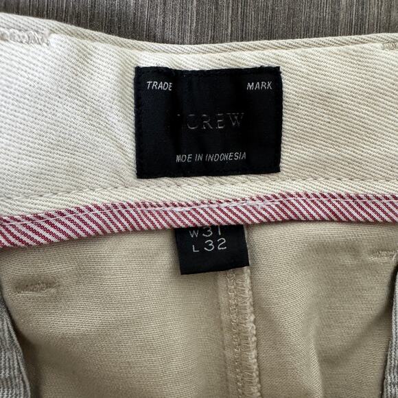 JCrew 770 Straight-Fit Stretch Chino Pants Mens Sz 31 x 32 Light Tan Flat Front - Picture 4 of 8